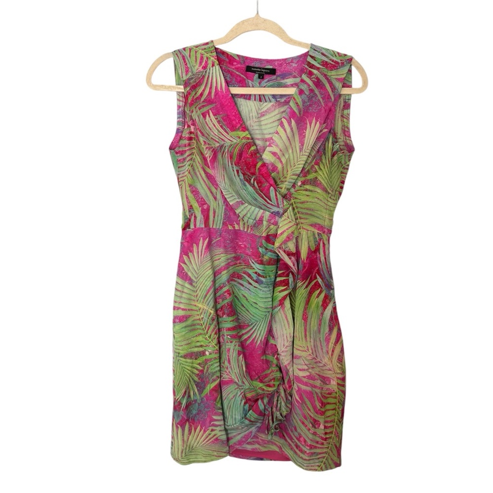 Nanette Lepore Pink and Green Patterned Dress